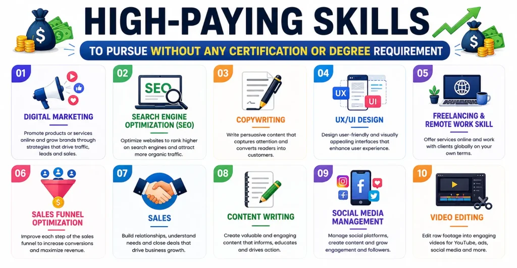 High Paying Skills To Pursue Without Any degree 