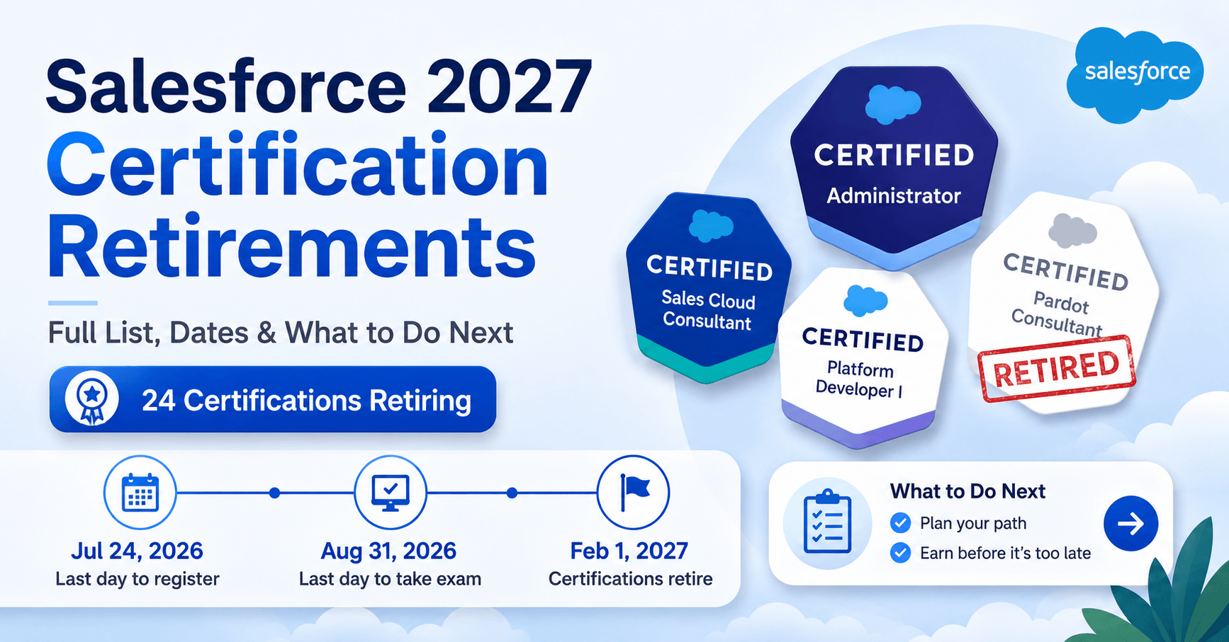 Salesforce 2027 Certification Retirements: Full List, Dates, and What to Do Next
