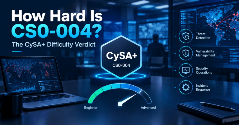 How Hard Is CS0-004? The CySA+ Difficulty Verdict for 2026